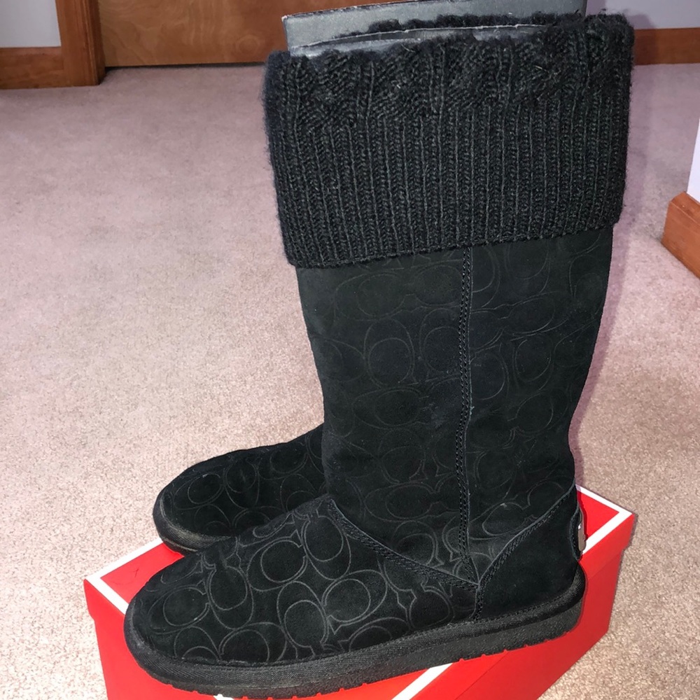 Signature Coach Logo Ugg Style Boots